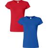 Gildan Womens Softstyle Cotton T-Shirt, Style G64000l, Multipack(Red+royal)