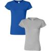 Gildan Womens Softstyle Cotton T-Shirt, Style G64000l, Multipack(Royal+sportgray)