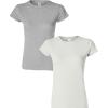 Gildan Womens Softstyle Cotton T-Shirt, Style G64000l, Multipack(Sportgray+white)