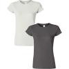 Gildan Womens Softstyle Cotton T-Shirt, Style G64000l, Multipack(White+charcoal)