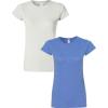 Gildan Womens Softstyle Cotton T-Shirt, Style G64000l, Multipack(White+heatherroyal)