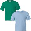 Gildan Youth DryBlend T-Shirt, Style G8000B, 2-Pack((1) Kelly Green + (1) Light Blue)