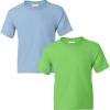 Gildan Youth DryBlend T-Shirt, Style G8000B, 2-Pack((1) Light Blue + (1) Lime)