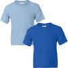Gildan Youth DryBlend T-Shirt, Style G8000B, 2-Pack((1) Light Blue + (1) Royal)