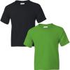 Gildan Youth DryBlend T-Shirt, Style G8000B, 2-Pack(Black-electric Green)