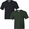 Gildan Youth DryBlend T-Shirt, Style G8000B, 2-Pack(Black-forest Green)