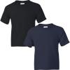 Gildan Youth DryBlend T-Shirt, Style G8000B, 2-Pack(Black-navy)