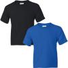 Gildan Youth DryBlend T-Shirt, Style G8000B, 2-Pack(Black-royal)