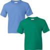 Gildan Youth DryBlend T-Shirt, Style G8000B, 2-Pack(Carolina Blue-kelly Green)