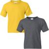 Gildan Youth DryBlend T-Shirt, Style G8000B, 2-Pack(Daisy-dark Heather)