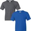 Gildan Youth DryBlend T-Shirt, Style G8000B, 2-Pack(Dark Heather-royal)