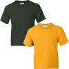 Gildan Youth DryBlend T-Shirt, Style G8000B, 2-Pack(Forest Green-gold)