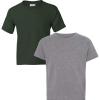 Gildan Youth DryBlend T-Shirt, Style G8000B, 2-Pack(Forest Green-graphite Heather)
