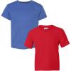 Gildan Youth DryBlend T-Shirt, Style G8000B, 2-Pack(Hthr Sport Royal-red)