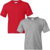 Gildan Youth DryBlend T-Shirt, Style G8000B, 2-Pack(Red-sport Grey)