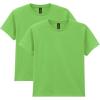 Gildan Youth Heavy Cotton T-Shirt, Style G5000B, 2-Pack(Lime)