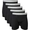 Gildan mens Underwear Boxer Briefs, Multipack(Black (5-pack  Classic Length))