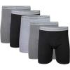 Gildan mens Underwear Boxer Briefs, Multipack(Black/Charcoal/Sport Grey (5-pack  Classic Length))