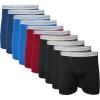 Gildan mens Underwear Boxer Briefs, Multipack(Black/Garnet/Royal/Diamond (10-pack  Classic Length))