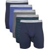 Gildan mens Underwear Boxer Briefs, Multipack(Mixed Navy (5-pack  Classic Length))