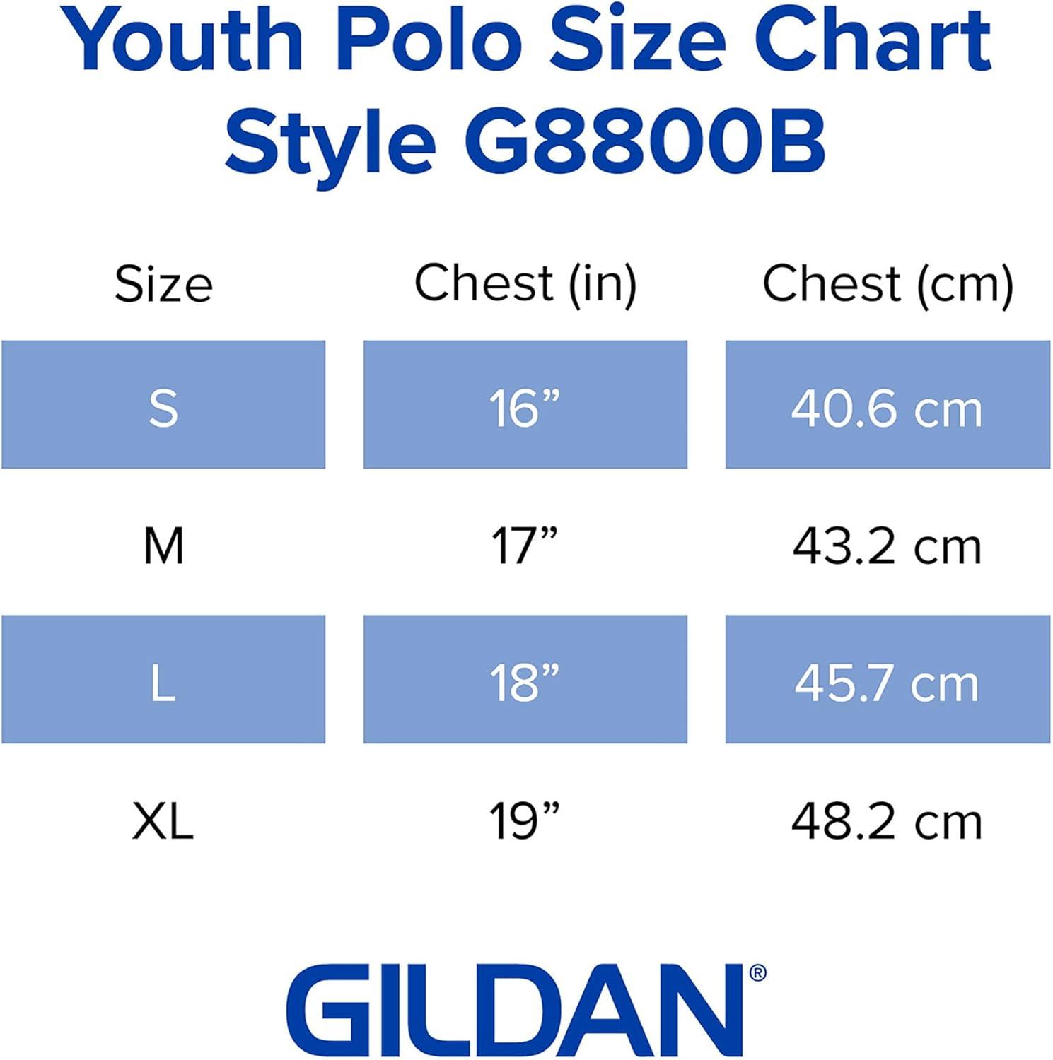imageGildan UnisexChild DryBlend Short Sleeve Polo Style G8800b 3PackNavy
