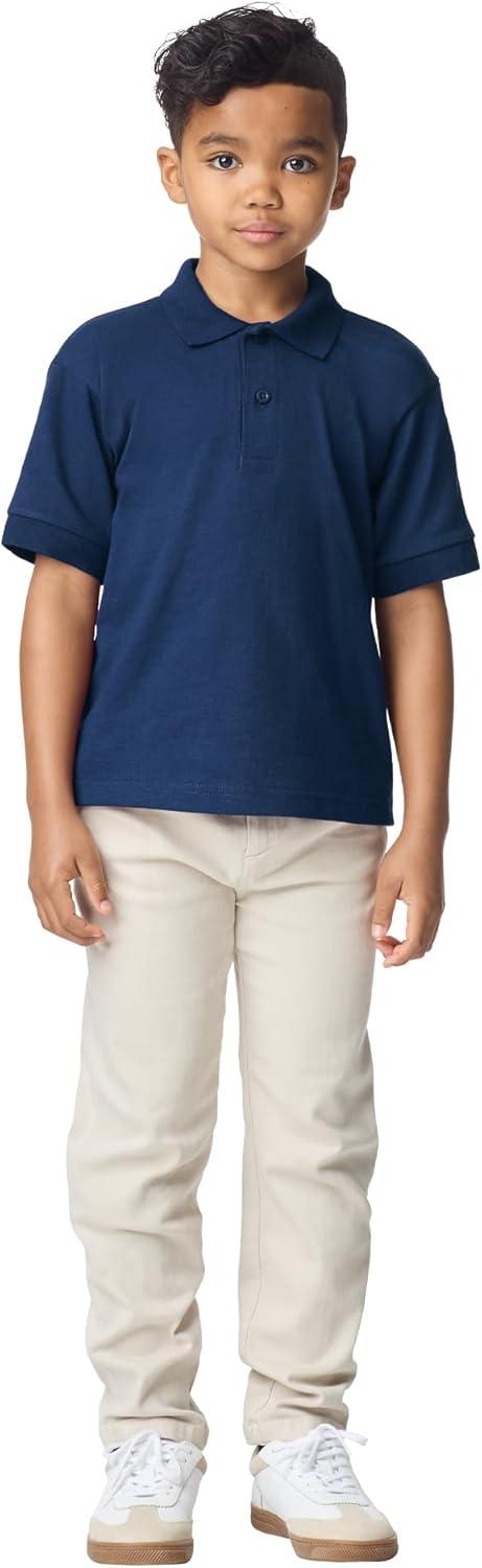 imageGildan UnisexChild DryBlend Short Sleeve Polo Style G8800b 3PackNavy