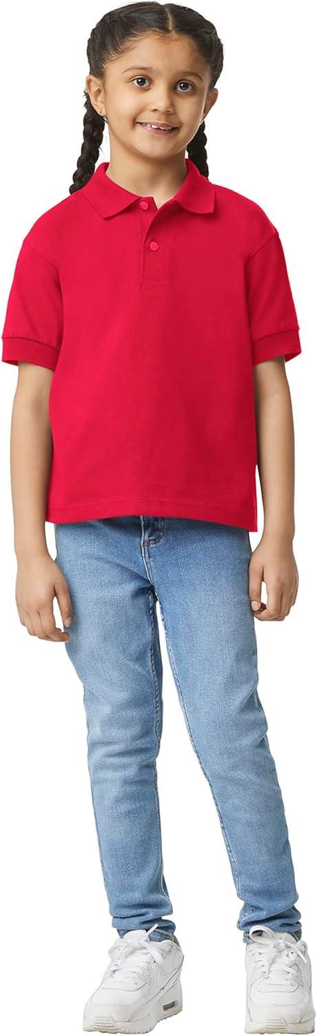 imageGildan UnisexChild DryBlend Short Sleeve Polo Style G8800b 3PackRed