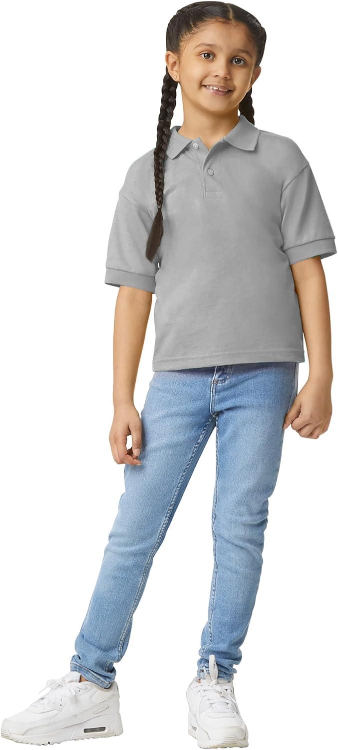 imageGildan UnisexChild DryBlend Short Sleeve Polo Style G8800b 3PackSport Grey