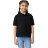 Gildan Unisex-Child DryBlend Short Sleeve Polo, Style G8800b, 3-Pack(Black)