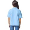 Gildan Unisex-Child DryBlend Short Sleeve Polo, Style G8800b, 3-Pack(Light Blue)