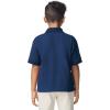 Gildan Unisex-Child DryBlend Short Sleeve Polo, Style G8800b, 3-Pack(Navy)