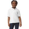 Gildan Unisex-Child DryBlend Short Sleeve Polo, Style G8800b, 3-Pack(White)