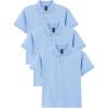 Gildan Unisex-Child DryBlend Short Sleeve Polo, Style G8800b, 3-Pack(Light Blue)