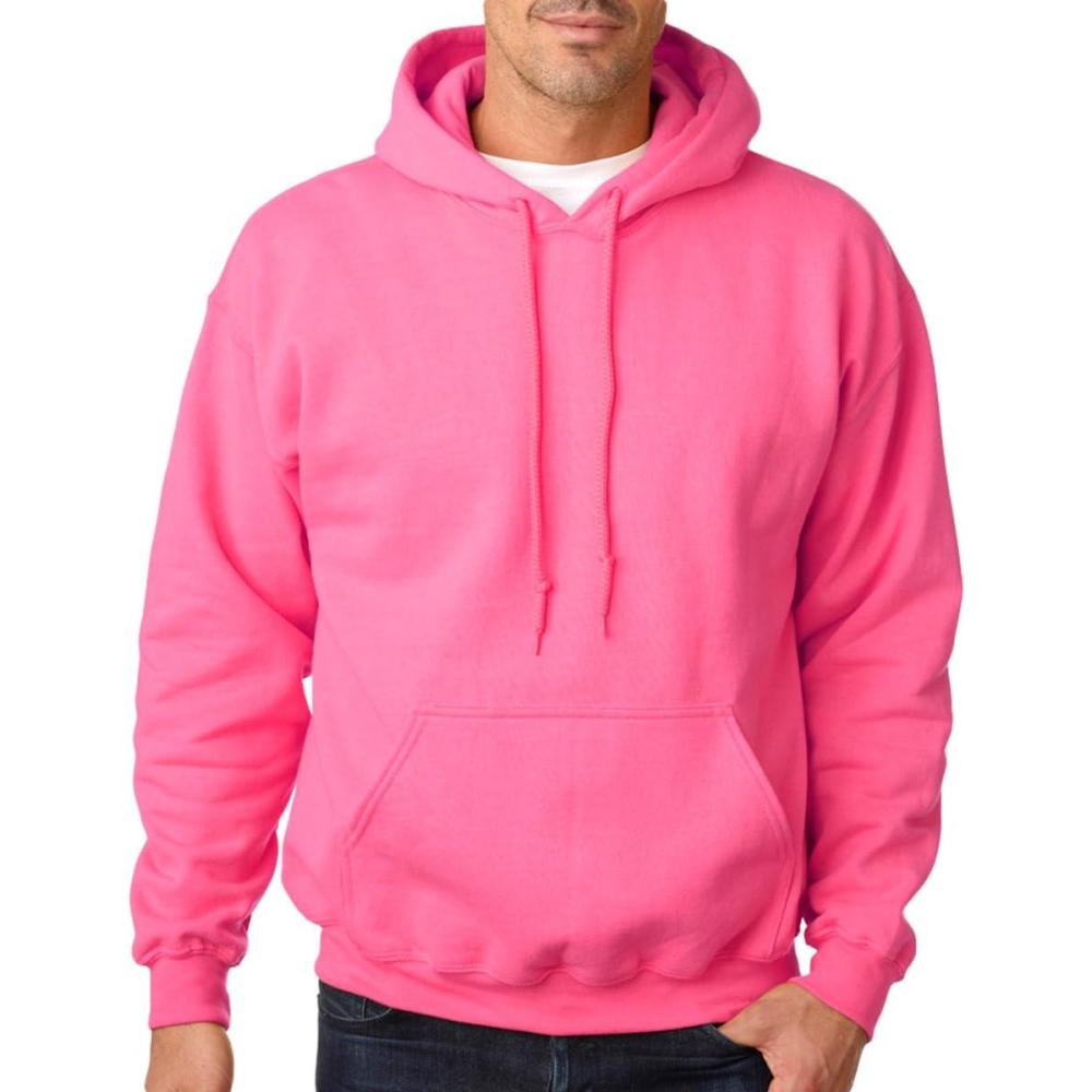imageGildan Adult Fleece Hoodie Sweatshirt Style G18500 MultipackSafety Pink