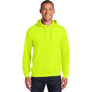 Gildan Adult Fleece Hoodie Sweatshirt, Style G18500, Multipack(Safety Green)
