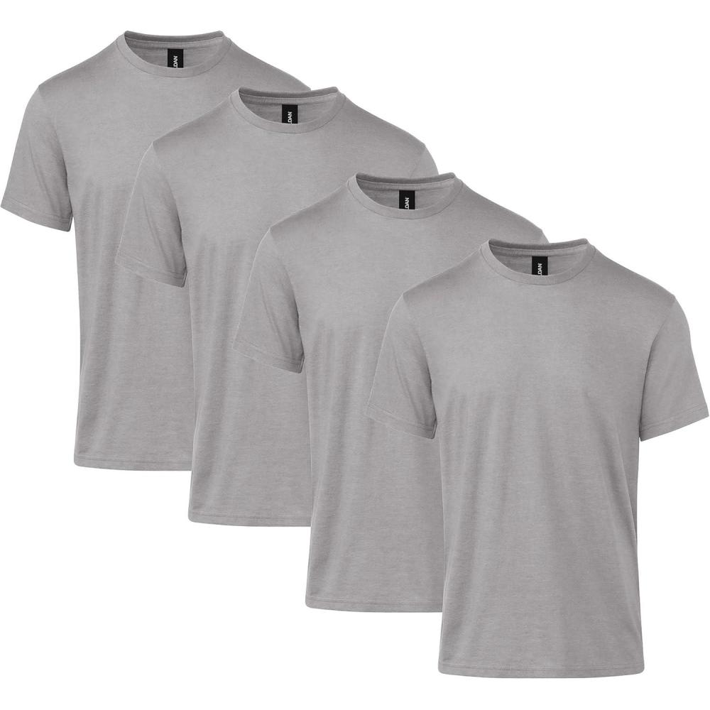 imageGildan UnisexAdult Softstyle CVC Short Sleeve TShirt Style G67000 MultipackCement 4pack