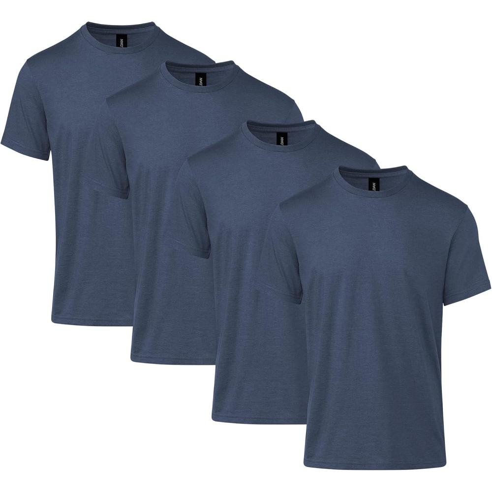 imageGildan UnisexAdult Softstyle CVC Short Sleeve TShirt Style G67000 MultipackNavy Mist 4pack