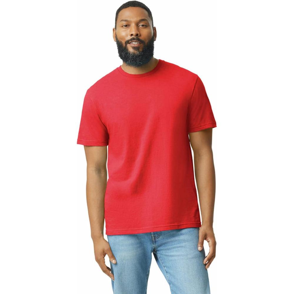 imageGildan UnisexAdult Softstyle CVC Short Sleeve TShirt Style G67000 MultipackRed Mist 36pack