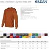 Gildan Adult Ultra Cotton Long Sleeve T-Shirt, Style G2400, Multipack(Sapphire/Red)