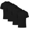 Gildan Unisex-Adult Softstyle CVC Short Sleeve T-Shirt, Style G67000, Multipack(Pitch Black (4-pack))