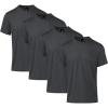 Gildan Unisex-Adult Softstyle CVC Short Sleeve T-Shirt, Style G67000, Multipack(Pitch Black Mist (4-pack))