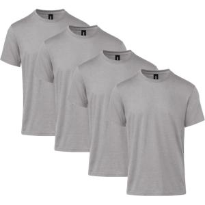 Gildan Unisex-Adult Softstyle CVC Short Sleeve T-Shirt, Style G67000, Multipack(Cement (4-pack))