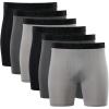 Gildan mens Performance Underwear Boxer Briefs(Black/Charcoal/Opal Grey (6-pack))