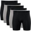 Gildan mens Performance Underwear Boxer Briefs(Black/Opal Grey (5-pack))