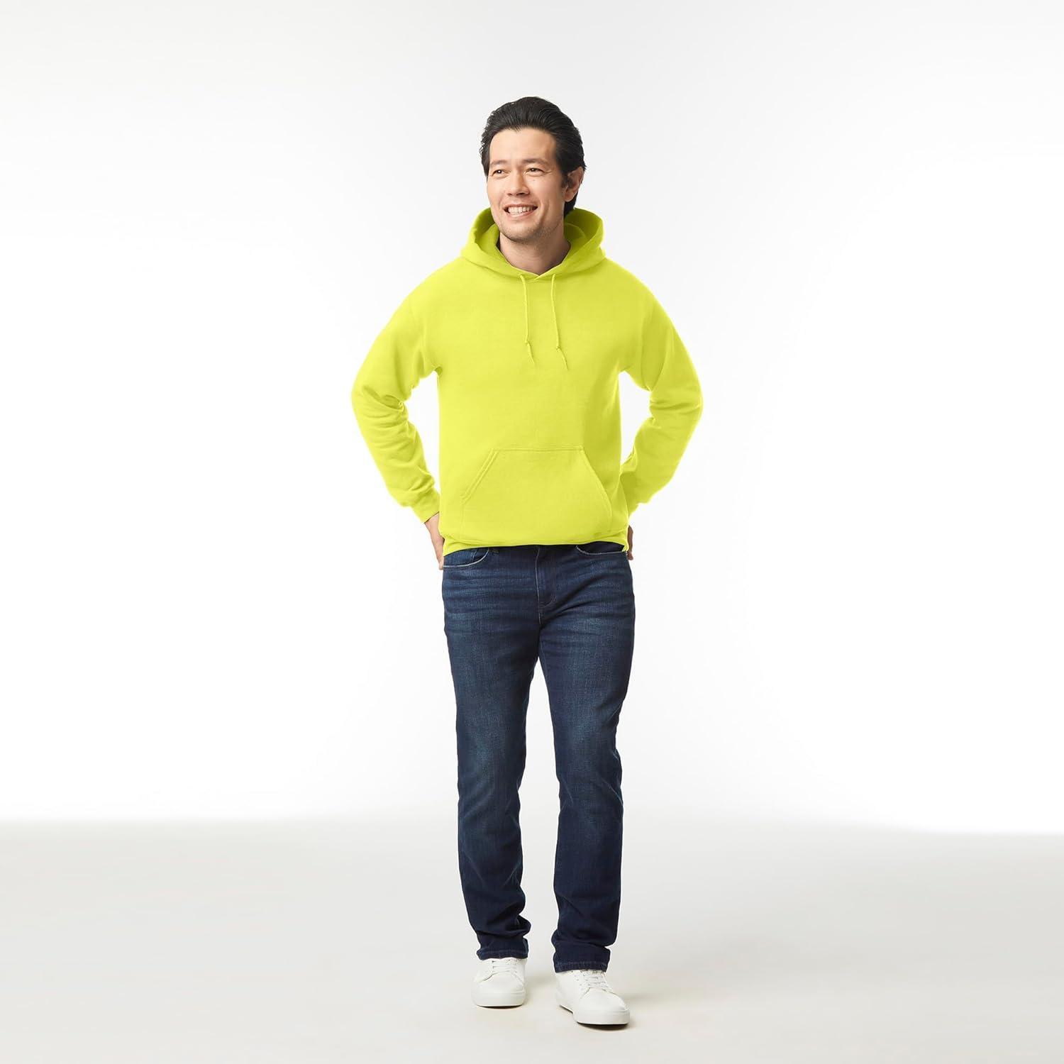 imageGildan Fleece Hoodie Sweatshirt Style G18500 MultipackSafety Green 1pack