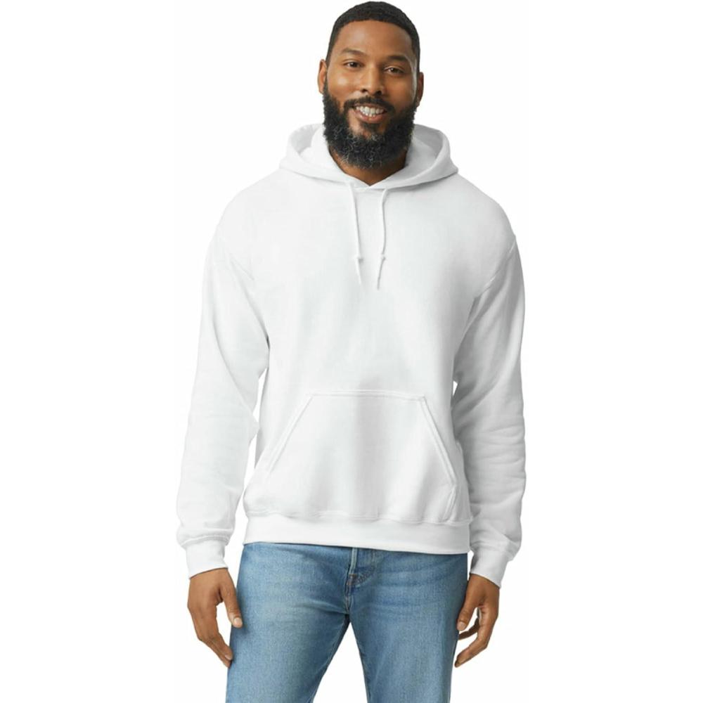 imageGildan Fleece Hoodie Sweatshirt Style G18500 MultipackWhite 1pack
