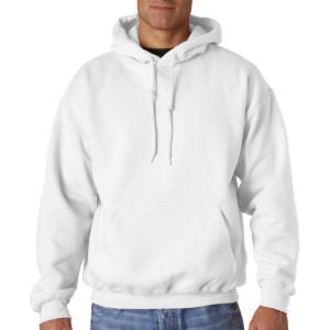 Gildan Fleece Hoodie Sweatshirt, Style G18500, Multipack(White)