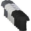 Gildan Men’s Crew T-Shirts, Multipack, Style G1100(Black/Sport Grey/Charcoal)