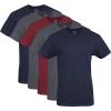 Gildan Men’s Crew T-Shirts, Multipack, Style G1100(Navy/Charcoal/Cardinal Red)