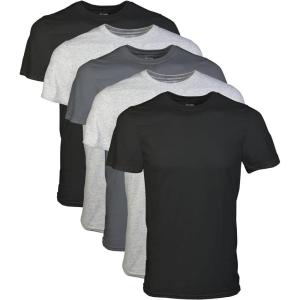 Gildan Men’s Crew T-Shirts, Multipack, Style G1100(Black/Sport Grey/Charcoal)